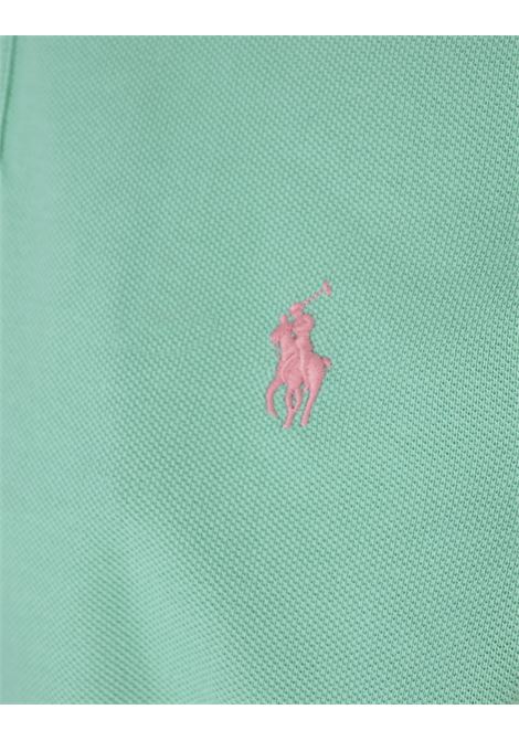 Polo Custom Slim-Fit In Pique' Verde Tramonto Con Pony a Contrasto RALPH LAUREN | 710-782592018